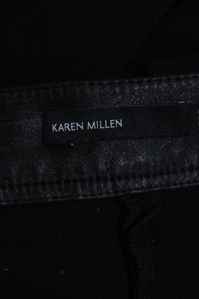 Karen Millen Womens Darted Patchwork Side Zipped Skinny Leg Pants Black Size 6