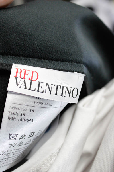 RED Valentino Womens Satin Bow Wrap Skort Dress Shorts Black Size IT 38