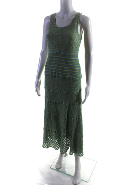 Nic + Zoe Women's Spaghetti Straps Tank Two Piece Set Green Size M Lot 2