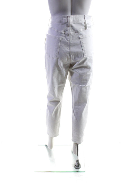 J Brand Womens Cotton Full Buttoned Tapered Straight Leg Pants White Size EUR32