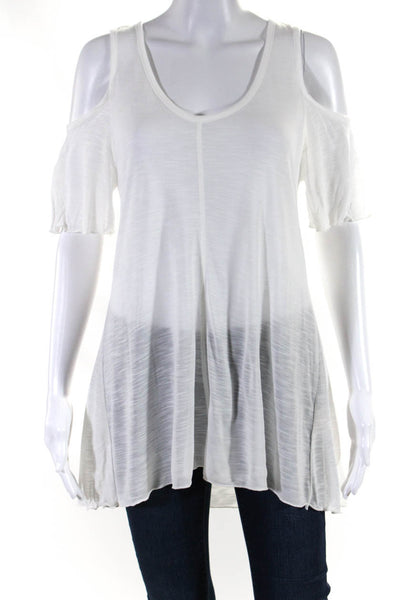 philosophy Womens Short Sleeve Off Shoulder Scoop Neck Top Blouse White Small