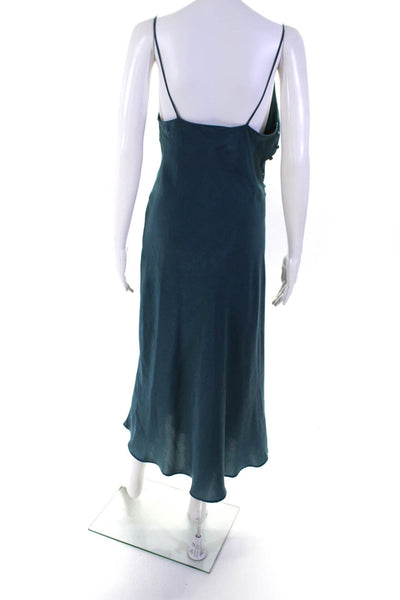 Zara Lisa Marie Fernandez Cowl Button Trim Slip Dress Blue Size S XS, Lot 2