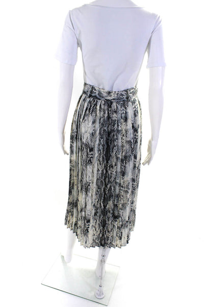 Zara Women's Smocked Abstract Print Metallic Mini Skirt Black/Gold Size S, Lot 2