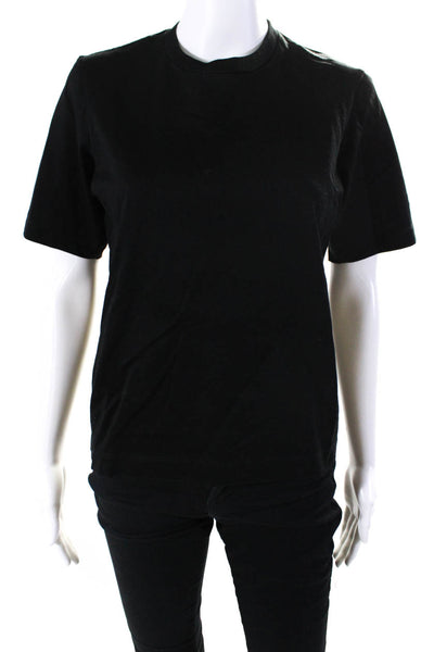 Cinoh Women's Cotton Short Sleeve Basic Casual T-shirt Black Size 36