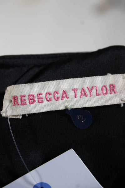 Rebecca Taylor Womens Back Zip Cap Sleeve Snakeskin Print Dress Gray Size 2