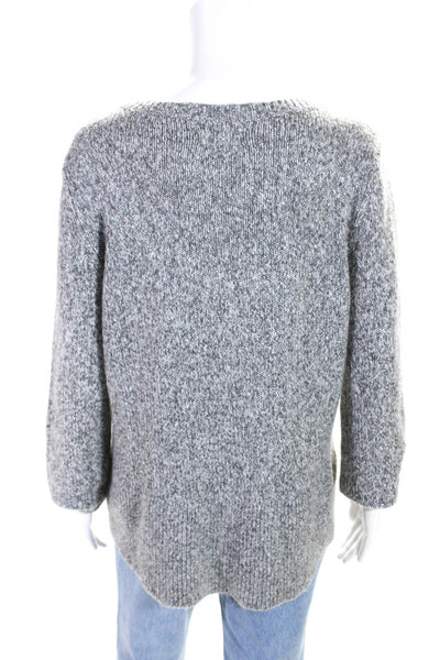 Lou & Grey Womens Pullover Long Sleeve Scoop Neck Sweatshirt Gray Size Large