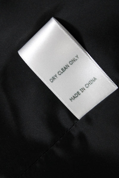 Frame Shirt Womens Single Button Notches Lapel Velvet Blazer Jacket Black Large