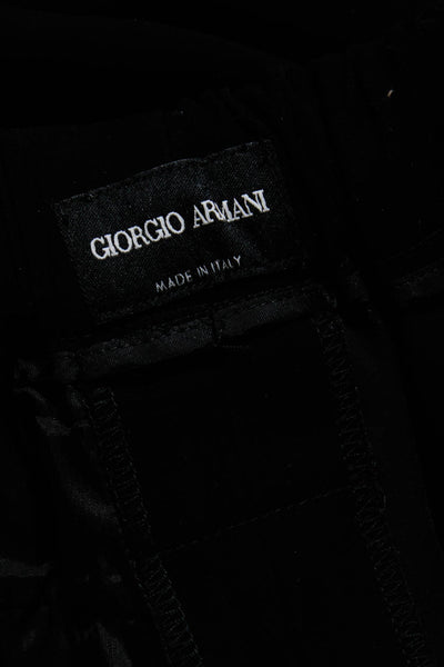 Giorgio Armani Womens Side Zip High Rise Lightweight Pants Black Size 4