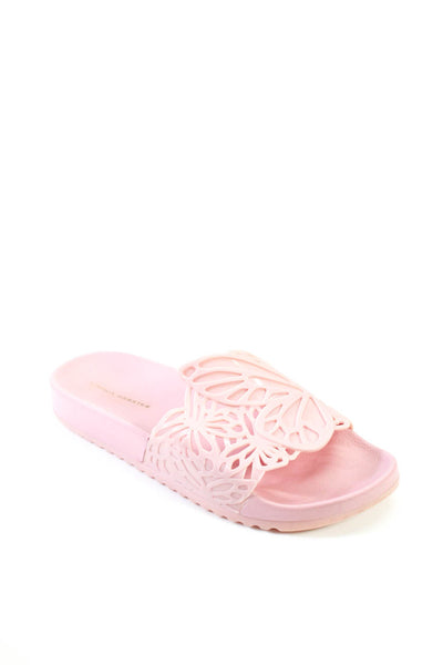 Sophia Webster Womens Rubber Butterfly Slide Sandals Pink Size 7
