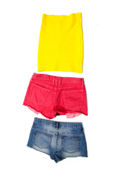 Current/Elliott BCBGMAXAZRIA Free People Womens Shorts Skirt Red 25 XS Lot 3