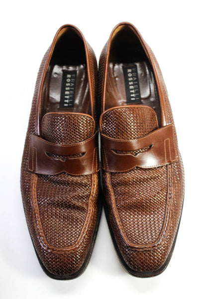 Fratelli Rossetti Mens Leather Slide On Splendor Loafers Brown Size 11