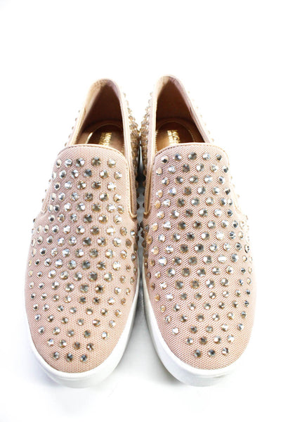 Michael Michael Kors Womens Jeweled Low Top Sneakers Beige Size 7.5 Medium