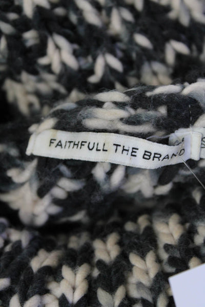 Faithfull The Brand Womens Gray Chunky Knit Turtleneck Sweater Top Size XS