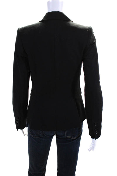 Alice + Olivia Womens Single Button Blazer Jacket Black Size Extra Small