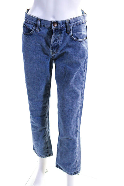 Current/Elliott Womnens The Original Straight Leg Prep Jeans Blue Cotton Size 25