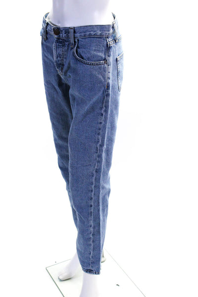 Current/Elliott Womnens The Original Straight Leg Prep Jeans Blue Cotton Size 25