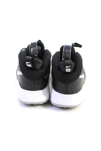 Nike Childrens Boys Team Hustle High Top Sneakers Black Silver Size 5.5