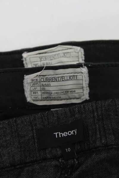 Theory Current/Elliott Womens Pants Jeans Black Size 10 30 29 Lot 3