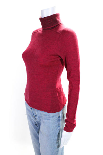 Rag & Bone Womens Long Sleeves Pullover Turtleneck Sweater Red Size Small