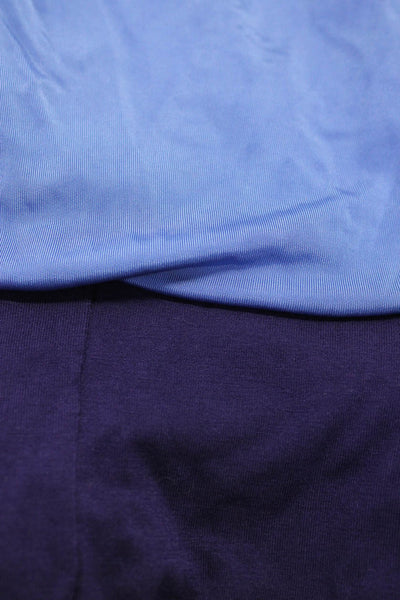 L.K. Bennett Womens V Cowl Neck Blouses Purple Blue Size Extra Small Small Lot 2
