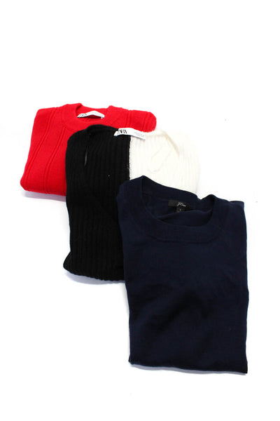 Zara J Crew Women's Short Sleeve Slim Fit Crewneck Knit Blouse Red Size S, Lot 3