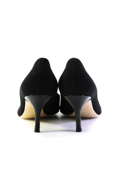 Bruno Magli Women's Textile Upper Peep Toe Pumps Black Size 7