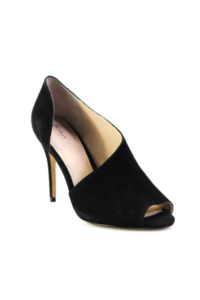 Botkier Womens Adelia Suede D'Orsay Peep Toe Stiletto High Heels Black Size 7.5