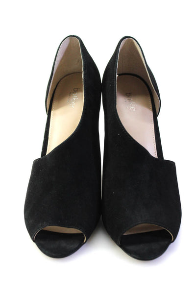 Botkier Womens Adelia Suede D'Orsay Peep Toe Stiletto High Heels Black Size 7.5