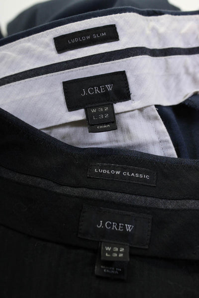 J Crew Mens Cotton Ludlow Slim Classic Dress Trousers Chinos Blue Size 32 Lot 2