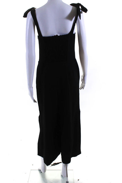 See by Chloe Womens Tied Strapped Slit Straight Leg Jumpsuit Black Size EUR36