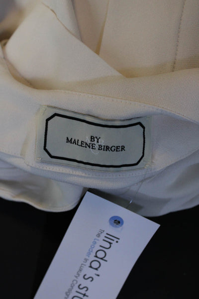 By Malene Birger Women's V-Neck Sleeveless One Piece Jumpsuit White Size 40