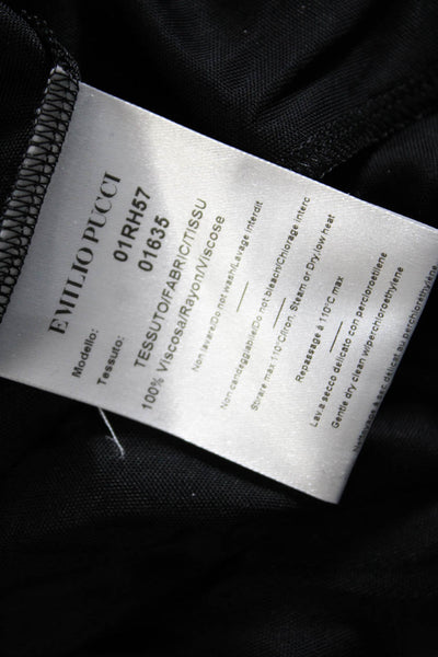 Emilio Pucci Womens Crystal Studded Strap Knit Sheath Dress Black Size 8