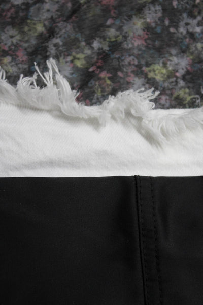 Zara Womens Sheer Floral Top Denim Ripped Shorts Drawstring Pants Small 4 Lot 3