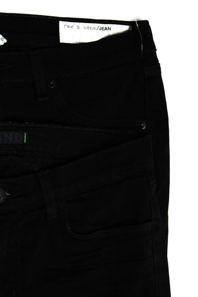 J Brand Rag & Bone Jean Womens Skinny Ankle Jeans Black Size 27 28 Lot 2