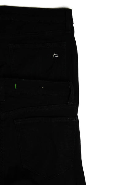 J Brand Rag & Bone Jean Womens Skinny Ankle Jeans Black Size 27 28 Lot 2