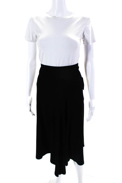 Michael Michael Kors Womens Asymmtrical A Line Skirt Black Size Medium