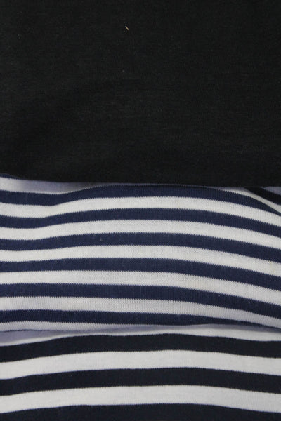 J Crew Womens Striped Tee Shirts Tank Top Blue White Gray Cotton XL 2XL Lot 3