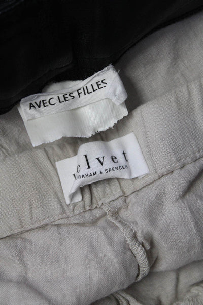 Avec Les Filles Velvet by Graham & Spencer Women's Pants Black Size L M, Lot 2