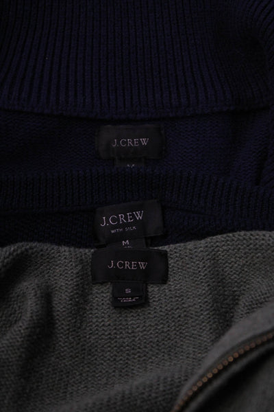 J Crew Boys Cotton Long Sleeve Quarter Zip Knit Top Green Size S M, Lot 3
