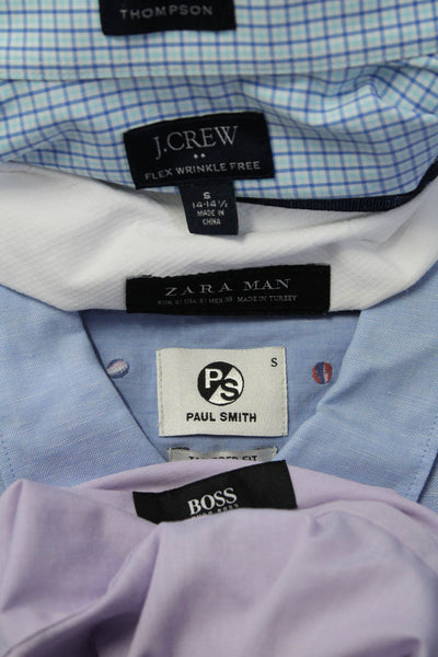 J Crew Zara Man Boss Hugo Boss Paul Smith Boys Shirts Blue Size S 14, Lot 4