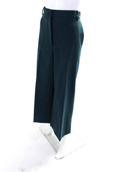 Joseph Womens Woven Flat Front High Rise Wide Leg Dress Pants Aqua Blue Size 42