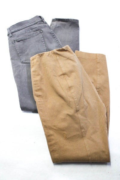 Kit And Ace J Crew Womens Hook & Eye Button Skinny Pants Brown Size 6 28 Lot 2