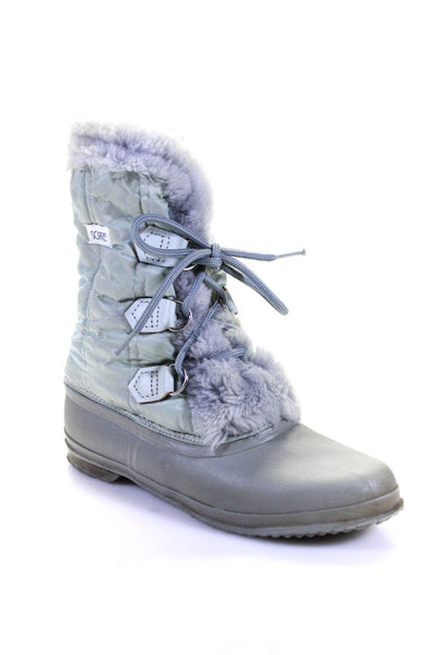 Sorel Womens Lace Up Snow Ankle boots Ice Blue Size 8