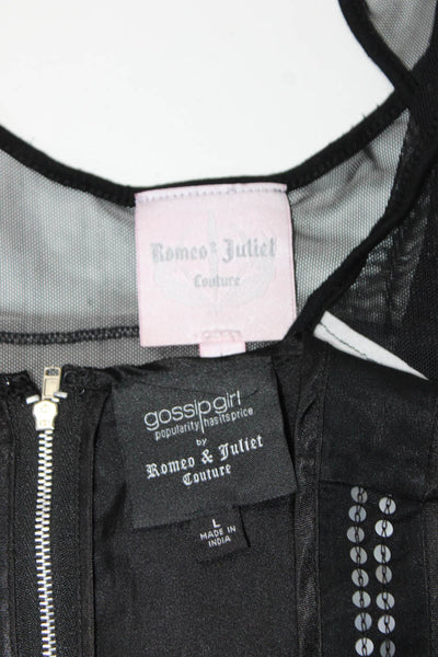 Romeo & Juliet Womens Tank Tops Blouses Black Size L Lot 2