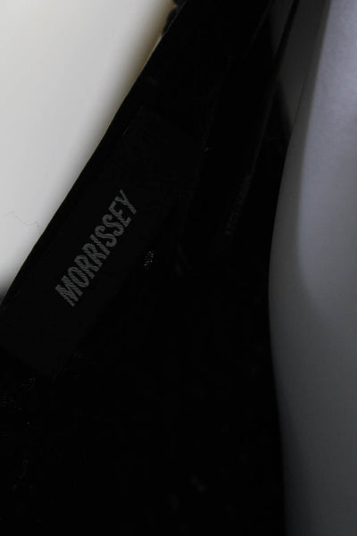 Y? Morrissey Women's Sequin Scoop Neck Sleeveless Mini Dress Black Size M