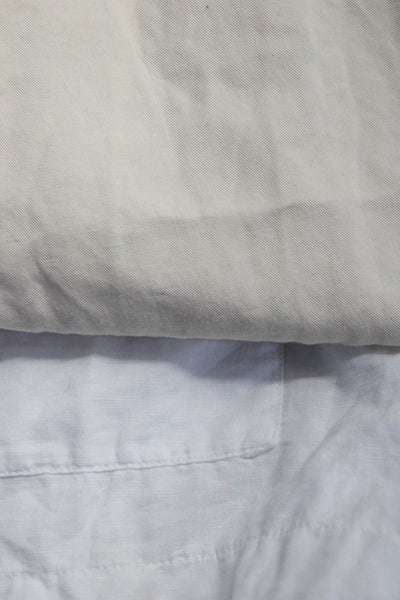 Zara Women's Paper Bag Waist Pockets Tie Waist Linen Short White Size L Lot 2