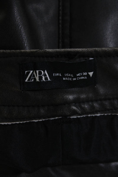 Zara Womens Skirt Wide Leg Jeans Black Size L Lot 2
