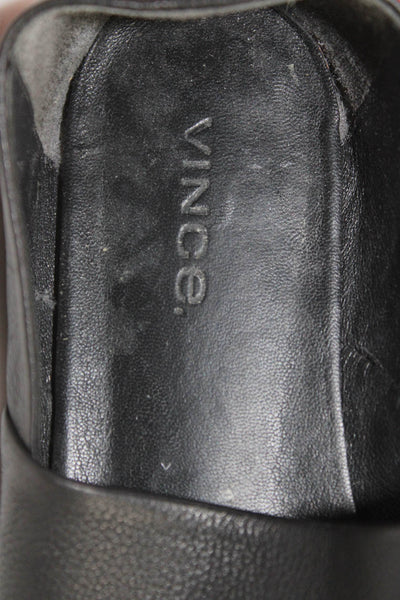 Vince Womens Leather Slide On Casual Loafers Black Size 6 Medium