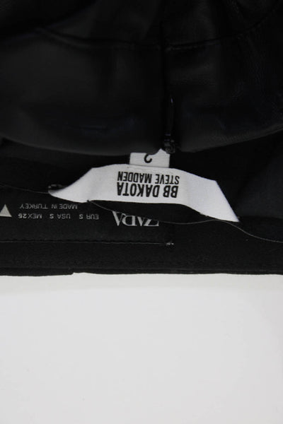 BB Dakota Steve Madden Zara Womens Black Vegan Leather Skirt Size 2 S lot 2