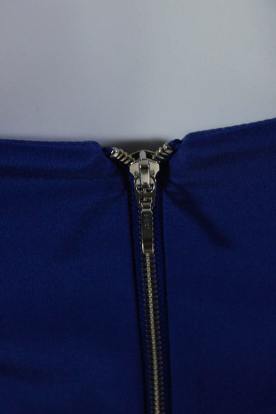 Nicholas Women's Silk Off the Shoulder Underwired Blouse Blue Size 4